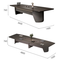 Table de conférence en bois moderne, écologique, durable et ergonomique pour 12 personnes, idéale pour les salles de réunion commerciales et scolaires