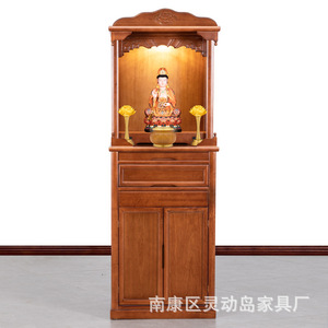 Nuevo Gabinete de Estilo Chino para Santuario Budista, Madera Maciza con Puertas, Altar Doméstico para Almacenamiento de Estatuas de Buda, Sala de Estar - Product Image 2