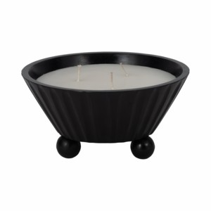 Candela Profumata Decorativa in Ciotola con Piedini, Piccola Candela in Legno per Interni ed Esterni, Elegante Arredo Casa - Product Image 2