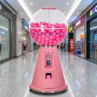 Distributeur automatique de capsules à pièces personnalisées avec éclairage LED, capacité de 260 capsules, gros oeufs, cheveux géants torsadés pour jouet à griffes