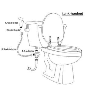 Direct Factory Sale Wall-Mounted Modern Design Multi-Function High-Pressure <strong>Bidet</strong> <strong>Sprayer</strong> Set Gun Black ABS Home Toilet <strong>Bathroom</strong> - Product Image 5