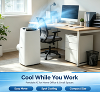 Climatiseur Portable Électrique Silencieux Airwens 12000 BTU pour Usage Domestique, Économe en Énergie, Refroidissement et Chauffage, sur Roulettes - Vente en Gros Usine
