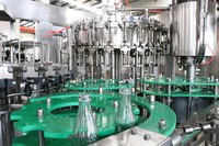 Ligne de production de bière en bouteille de verre de 400 ml 2000 BPH automatique 3 en 1 Machine de remplissage de boissons gazeuses en bouteille de verre eau gazeuse