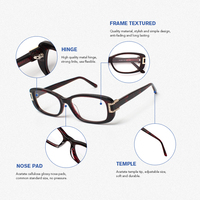 Montures optiques en acétate de luxe de style de marque directement de l'usine pour lunettes anti-lumière bleue