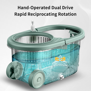 2025 Mới Dễ Dàng Làm Sạch Quay Lau Xô Giỏ Hàng Cho Hộ Gia Đình Sàn Làm Sạch Chất Lượng Cao Sợi Nhỏ <span class=keywords><strong>360</strong></span> Xoay Lau - Product Image 4