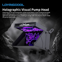 LOVINGCOOL 2027 Technologie de projection 3D Écran rabattable de 3,5 pouces Lecture vidéo Refroidisseur d'eau pour processeur Boîtier PC Refroidisseur liquide AIO
