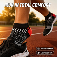 Chaussettes courtes antidérapantes respirantes à séchage rapide avec logo sur le dessus, mélange de spandex/nylon/coton, fines, décontractées, pour l'été, pour hommes