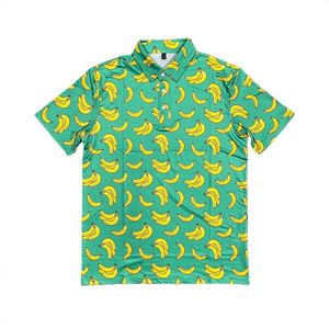T-shirt de golf décontracté en polyester respirant pour l'été, avec impression par sublimation intégrale personnalisée, pour adultes et enfants, polos - Product Image 1