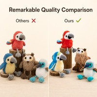 Peluche personnalisée en forme d'oiseau, adorable poupée en peluche de 10 cm, pendentif de sac à dos, cadeau, poupée hibou en peluche pour porte-clés