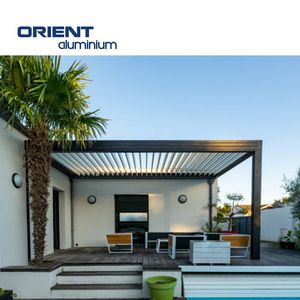 عريشة خارجية مقاومة للماء من الألومنيوم ، عريشة بمحركات ، مظلة خارجية ، شرفة 3x x x x x 6m ، تظليل العريشة المناخية الحيوية - Product Image 5