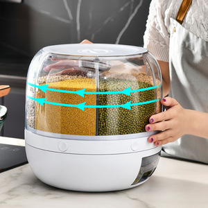 Lin Yu Rotating Multigrain <b>Storage</b> <b>Box</b> 6026 PP Plastic Insect Proof Moisture Proof Sealed Rice Container For Home Use - Product Image 4