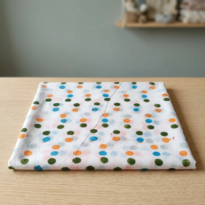 Tela de Algodón Estampada a Mano con Puntos, Tela de Tul con Puntos Coloridos, Tela de Tul para Vestidos, Tela de Algodón Suave Blanca para Confección de Vestidos - Product Image 1
