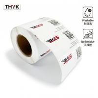 Etiqueta de PVC Impermeable y Resistente al Aceite para Vidrio, con Código de Barras, Removible, para la Industria del Vidrio Automotriz, Tamaño Personalizado THYK