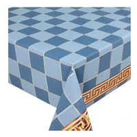 Groothandel Luxe Gehaakte Ruitpatroon Tafelkleed PVC Bruiloften Buiten Picknick Kamperen Waterdicht PVC Tafelkleed