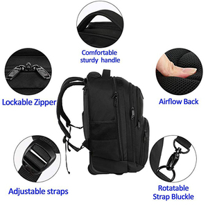 Luggage Business <strong>Backpack</strong> <strong>With</strong> <strong>Wheels</strong> Travel-Friendly Rolling Laptop <strong>Backpack</strong> for Men Women - Product Image 4