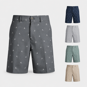 Pantalones Cortos de Golf Personalizados con Logotipo para Hombre, Estampado de Ancla, Pantalones Chinos Elásticos, Marca Privada OEM ODM, Fabricante de Ropa para Clubes Deportivos - Product Image 1