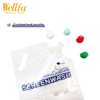 Offre Spéciale clair Stockage personnalisé 1l 2l 3l grande capacité Détergent liquide buse poignée Screen Wash sacs en plastique Stand Up bec pochette