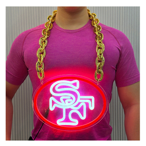 Su misura lo spirito di squadra ha condotto il Logo luce al Neon collana sportiva catena prodotti <span class=keywords><strong>Cheerleading</strong></span> con accessorio squadra di calcio - Product Image 1