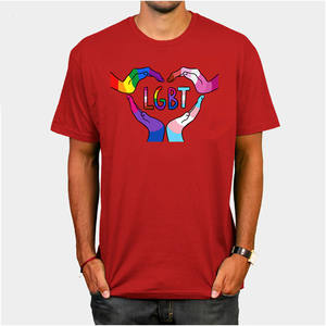 Personalizada de alta calidad <span class=keywords><strong>LGBT</strong></span> orgullo Arco Iris mujeres 300 gsmT camisa - Product Image 4