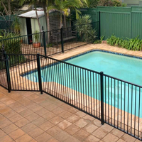 Valla de Aluminio Decorativa para Piscina de 4 Pies de Alto / Valla Plana para Piscina / Barrera de Seguridad para Piscina / Valla para Patio Trasero