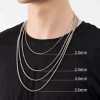 Collier ras du cou carré en acier inoxydable, chaîne à maillons, pour pendentif DIY fait main, vente en gros transfrontalière, best-seller