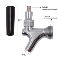 Sortie d'usine 304 ss robinet à bière twist-tube lance distributeur équipement système de baril de bière de 2 litres distributeur fût kit avec co2 régulateur