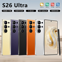 Smartphones S26 Ultra de 7.3 Pulgadas, 5G, Doble SIM, Android 15, Carga Rápida de 100W, 16GB+1TB HD, Cámara Trasera de 108MP, Deca Core, Español