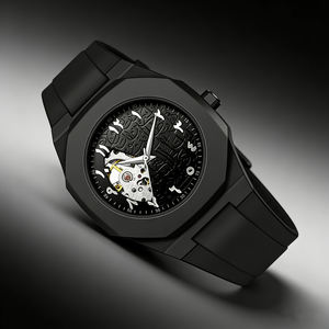 Orologio al quarzo analogico orologio automatico da polso da <span class=keywords><strong>uomo</strong></span> in Silicone da polso con numeri arabi di lusso più venduto - Product Image 3