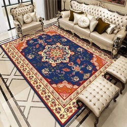 Tapis de luxe 3D imprimé en fausse laine épaisse style persan et tapis médaillon pour salon - Meilleure vente 0069 - Product Image 2