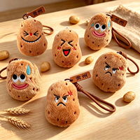 Nouveau Porte-clés Poupée Pomme de Terre en Peluche Amusante, Breloque de Sac, Jouet Pomme de Terre aux expressions Agresseur, Timide, Souriant, Cadeau d'Anniversaire pour Amis et Étudiants