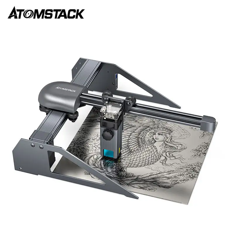 ATOMSTACK P7 M30 30W 200mm*200mm Desktop Portable Small Metal Stainless Steel Wood Slate CNC Mini Laser Engraving Machine