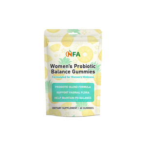 Gommes probiotiques de haute qualité pour femmes, équilibre hormonal, contient de la poudre de fruit d'ananas, favorise la santé digestive, soutient la santé immunitaire - Product Image 1