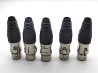 Connecteur XLR Femelle 3 Broches pour Audio & Vidéo, Prise OFC Argentée pour Microphone, Table de Mixage, Haut-Parleur, Connecteur DMX