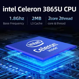 ประหยัดมินิพีซีIntel Celeron 3865U 2 Core DDR3 32GBไฟร์วอลล์Ubuntu LINUXคอมพิวเตอร์ 1Uแร็คเครือข่ายเซิร์ฟเวอร์