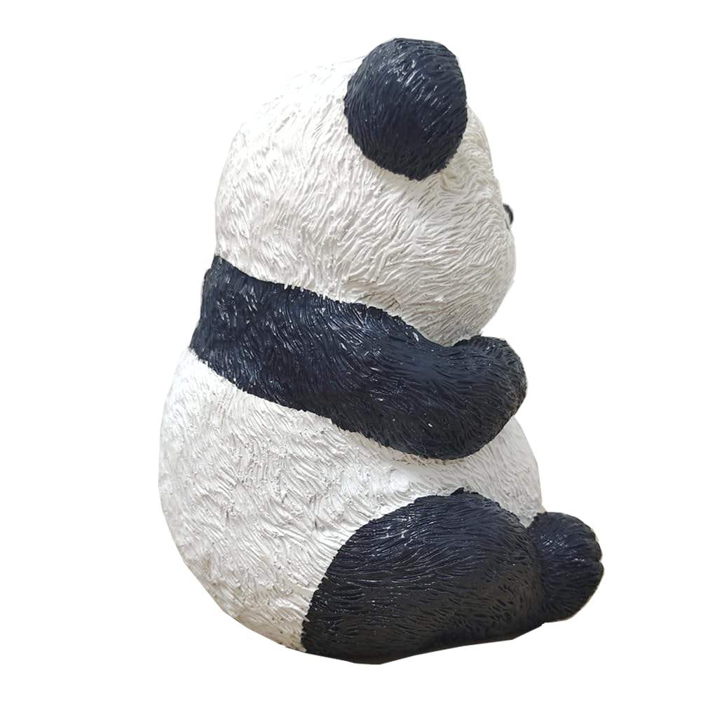 Cute Panda Statue Resin Animal Sculpture Home Desk Decor Panda Lover Gift Small Ornament Collectible Office Bookshelf