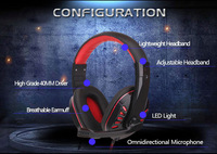 Casque de jeu filaire à son surround avec prise 3,5 mm et micro compatible avec PS4 Xbox One PC Ordinateur portable pour les joueurs