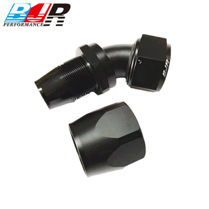 BJR Performance <span class=keywords><strong>Parts</strong></span> - Conectores Giratorios de Aluminio para Motor Deportivo, 45 Grados, AN6 AN8 AN10, de Una Pieza, Flujo Completo, para Autos Modificados - Product Image 2