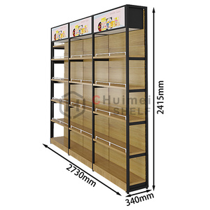 Scaffalature in Gondola in legno <span class=keywords><strong>per</strong></span> bevande vino o bottiglia con scaffalature in Gondola stile luci a LED <span class=keywords><strong>per</strong></span> negozio di liquori - Product Image 5