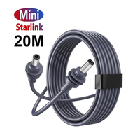 Cable de Alimentación de 20M para Starlink Mini, Cable DC a DC Impermeable, Cable de Extensión Macho a Macho, Accesorios