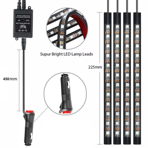 Cinta LED RGB 5050 inteligente para coche con control por aplicación, música, control remoto y luces LED de ambiente para el interior. - Product Image 3