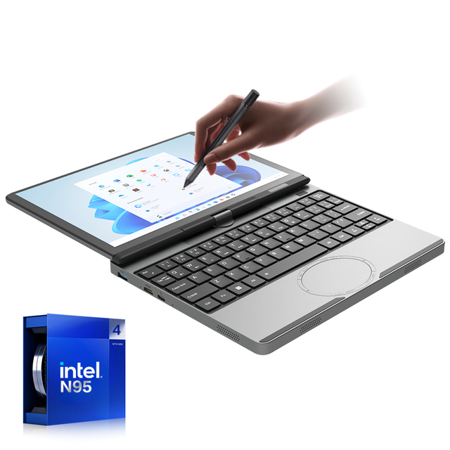 10.5-Inch 360-Degree Flip 3-in-1 Touch Screen Laptop Intel N95 Quad-Core Metal Body English SSD Storage Windows 11 Pro Business