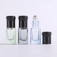 Ailin — bouteille à bille colorée de 5ml/10ml, contenant personnalisé, en verre rechargeable, d'huile essentielle, avec boule à roulettes en acier et couvercle