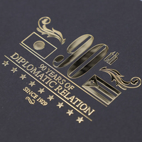 Autocollants de transfert DTF 3D en feuille d'or métallique pour emballages cadeaux de luxe, décalcomanies à texture métallique avec logo personnalisé imprimé