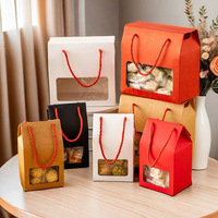 Boîte Cadeau Personnalisée en Gros avec Logo, Écologique, Biodégradable, Finition Mate, Fenêtre Portable, Prix Usine, Carton 350gsm