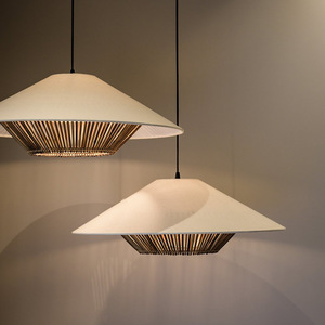 Lampe suspendue de style japonais Wabi Sabi, ronde blanche, E27, avec interrupteur, pour salon, chambre à coucher, salon de thé - Product Image 1