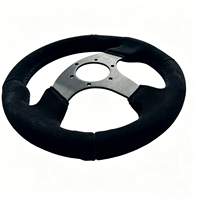 Volant de course plat et profond SSW03 en daim, volant de drift en aluminium 6061, PCD 6*70mm, 280/320/350mm pour utilisation en cockpit de simulation de course