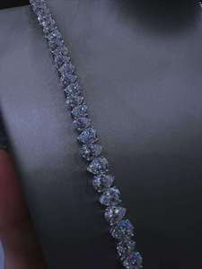 Fashion Gold Plated Sterling Silver Cuban Chain with Moissanite Stones for Hip Hop Styling and Luxury Iced Out Jewellery - Product Image 2