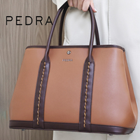 Tas Tangan Wanita Grosir Merek PEDRA, Desain Kulit PU Baru, Tas Tote Anyaman Fashion Wanita, Tas Selempang dengan Dompet