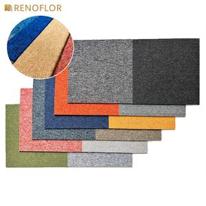 กระเบื้องพรมปูพื้นสำนักงาน ไนลอนเรียบ ขนาด 50x50 ซม. พร้อมแผ่นรองพื้น <span class=keywords><strong>PVC</strong></span> กันลื่น สำหรับพื้นที่เชิงพาณิชย์และที่อยู่อาศัย - Product Image 3