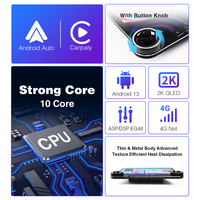 Unidad Principal de Audio Universal de 12.95 Pulgadas con Android 13 y DSP, Pantalla de Reproductor QLED 2K Diamante para Audi Car Play con Funciones Automáticas